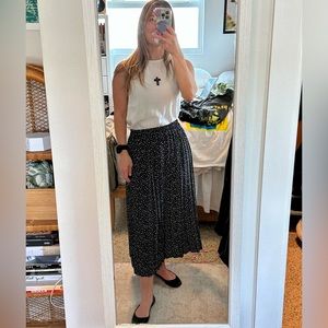 Vintage black skirt with white dots